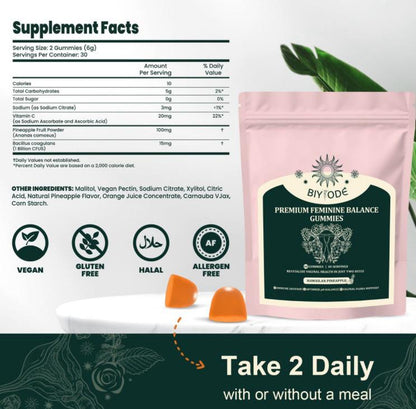 Biyode Premium Feminine Balance - GummiesVital Source Nutrition